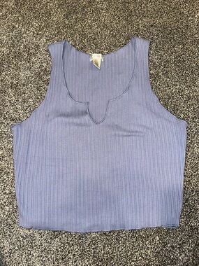 Blue v neck tank top